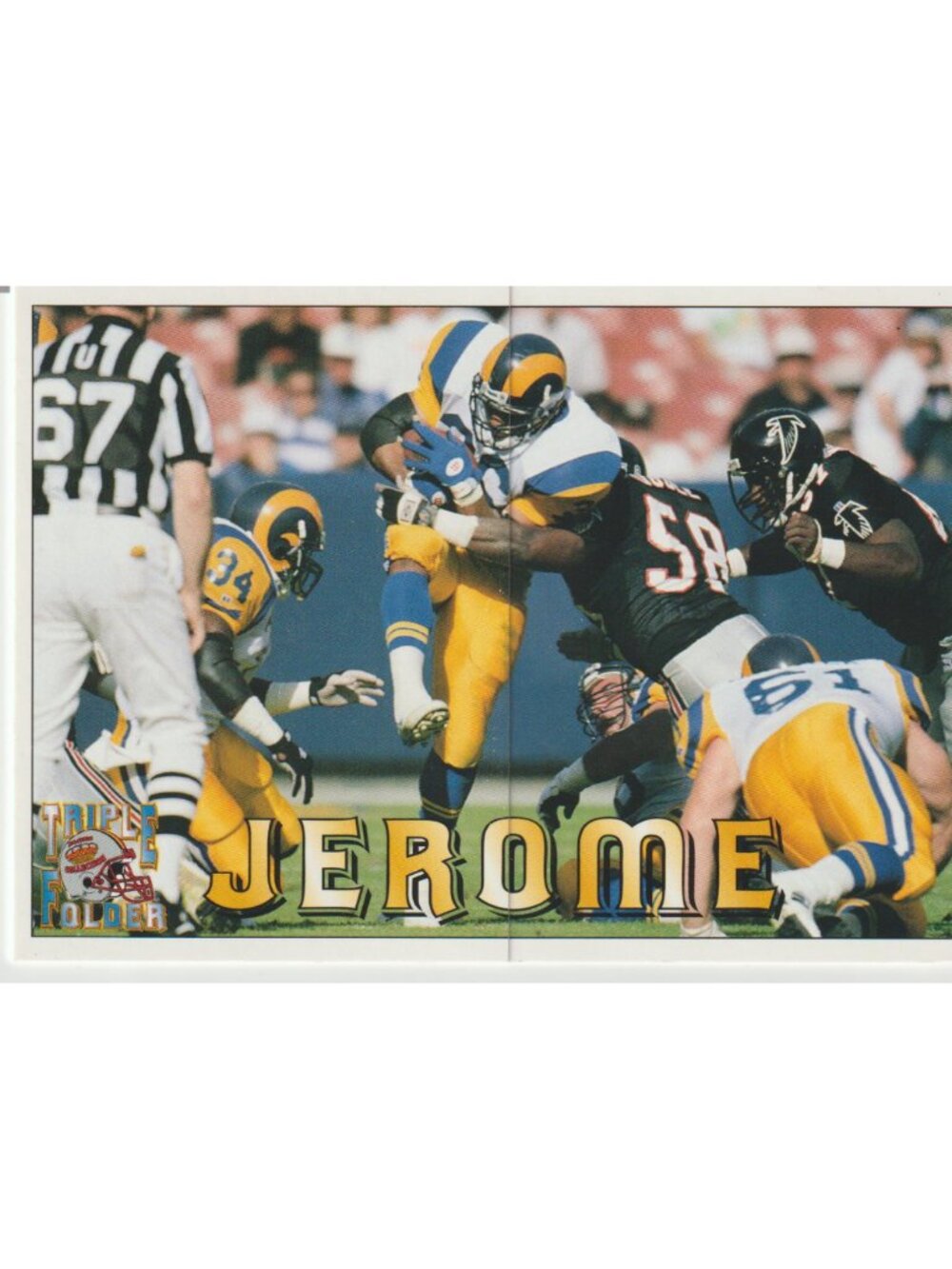 Jerome Bettis 1994 Pacific Trading Cards Triple Folder – Ungraded – Rams